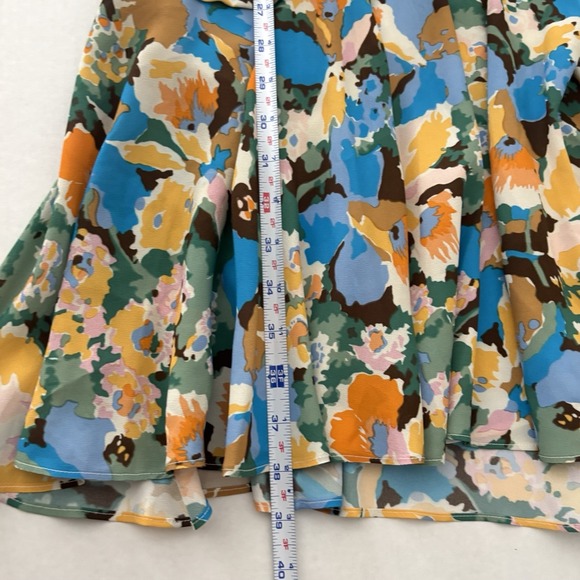 Missoni Abitto V-Neck Ruched Mini Dress Floral Sleeveless 46/12 Ruffle $520 NWOT - Picture 8 of 11